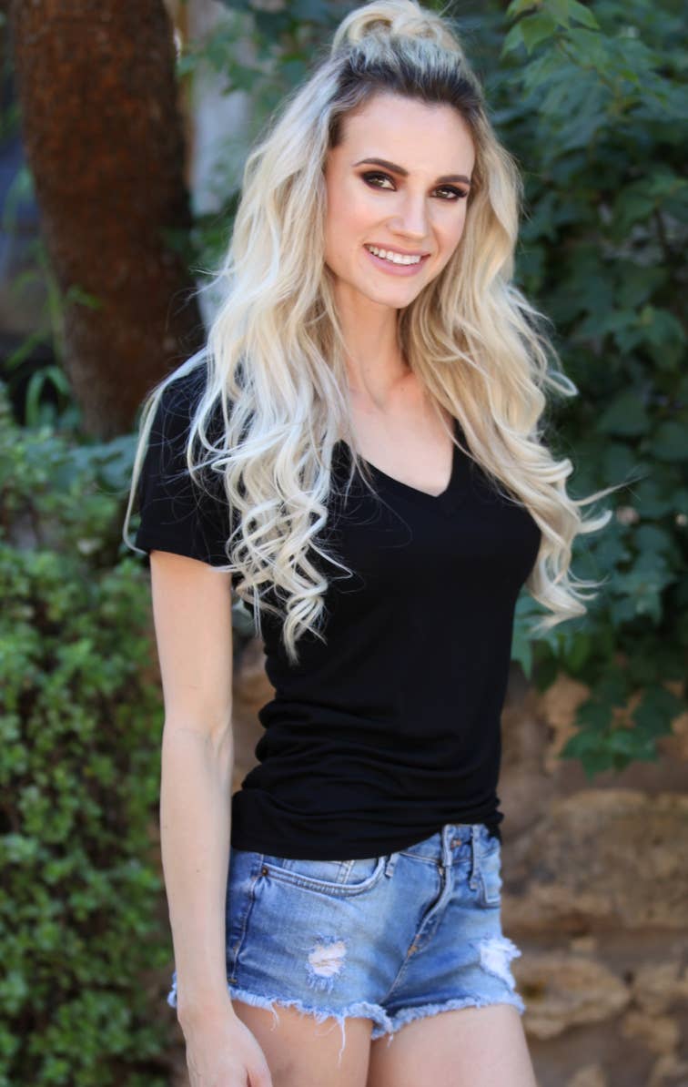 Angie's V Neck T- Shirt