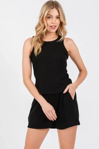 Canyon Thermal Elastic Waist Casual Shorts (Top Sold Separately)