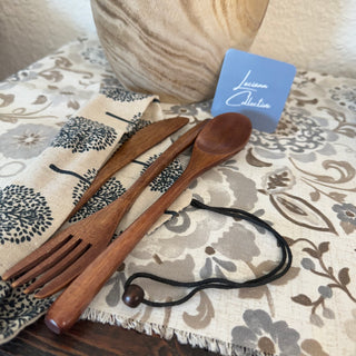 Japanese Style Wooden Cutlery Set