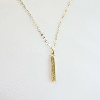 Lila CZ Necklace Gold Filled