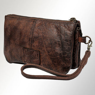 Hand-Dyed Leather Clutch with Braided Detail | Laciann Collective