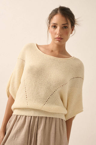 Cute Trouble Pointelle Sweater