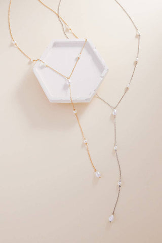 PEARL DROP Y SHAPE NECKLACE