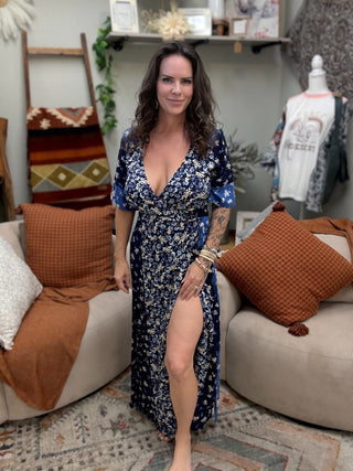 LOVESTITCH Wildflower Whisper Wrap Dress