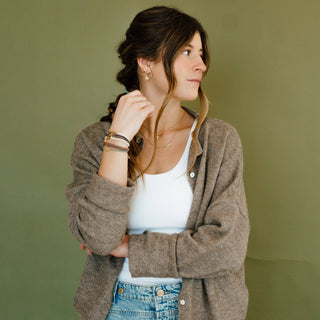 Climb Natural Colors with Gold Mountain Accent Hair Tie Bracelets