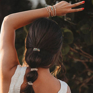 Reflect Gold Wave with Beachy Neutrals Hair Tie Bracelets