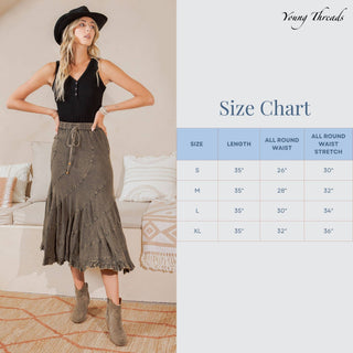 Boho Flair Asymmetrical Mid-Length Skirt