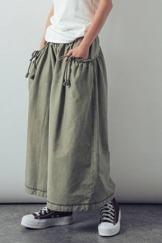 Tidal Drawstring Wide Leg Culottes