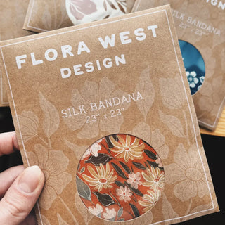 Midnight Garden Silk Bandana Scarf