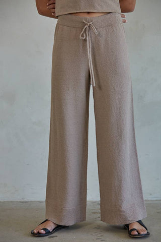 Knit Sweater Cotton Nylon Polyester Wide Leg Pants