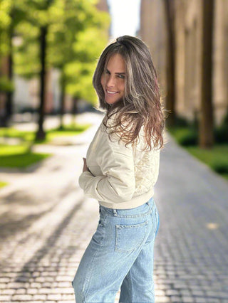 Diamond Quilted Bomber Jacket