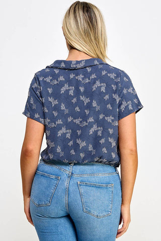 Falling for Indigo Blouse