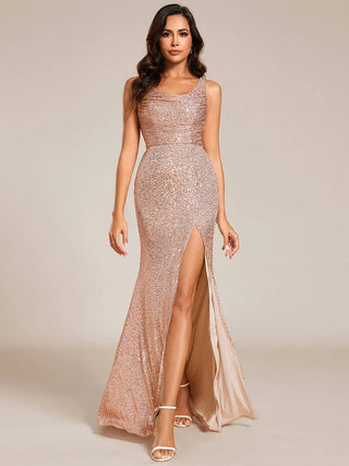 Exquisite U Neck Paillette Bodycon Sequin Dresses