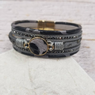 Leopard Magnetic Leather Bracelet