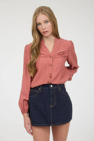Desert Rose Button Down Top
