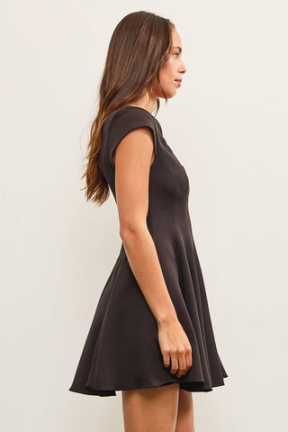Midnight Muse Short Sleeve Fit-and-Flare Mini Dress