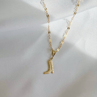 Howdy Cowboy Boot Necklace Gold Filled Sterling Silver