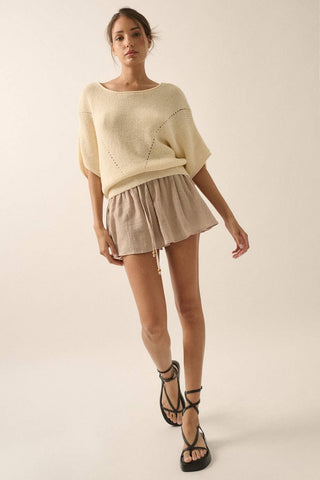 Cute Trouble Pointelle Sweater