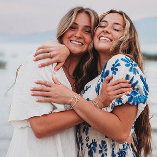 Sisters Gold and Pearl Shareable Hair Tie Bracelet Set