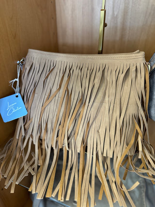Sadie Suede Fringe Crossbody w/ Guitar Strap