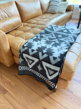 Andean Alpaca Wool Blanket - Shadow Mesa