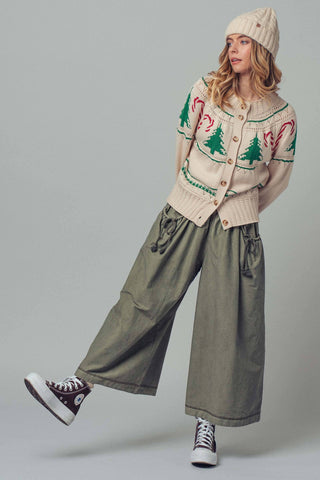 Tidal Drawstring Wide Leg Culottes