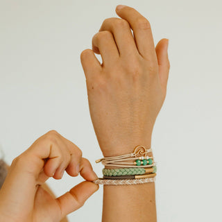 Reflect Gold Wave with Beachy Neutrals Hair Tie Bracelets