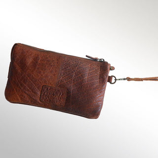Hand-Dyed Leather Clutch with Braided Detail | Laciann Collective