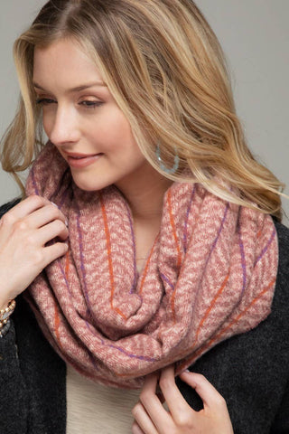 Herringbone Pattern Infinity Scarf
