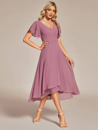 Orchid High-Lo Maxi Chiffon Dress