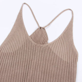 Solid Color Flounce Halter Cover Up Dress