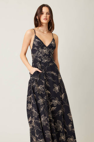 Canyon Bloom Open‑Back Maxi