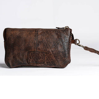 Hand-Dyed Leather Clutch with Braided Detail | Laciann Collective