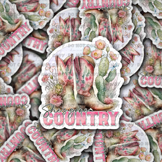 She's Gone Country Sticker