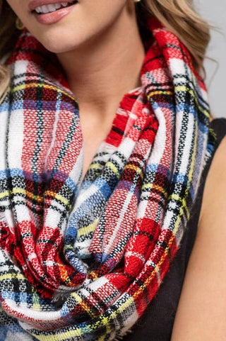 Classic Woven Plaid Infinity Scarf