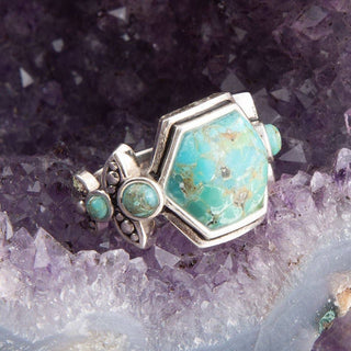 Emile Blue Turquoise and Silver Ring