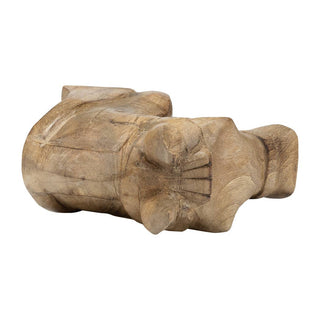 Handcrafted Wood Horse Head Figurine – Brown, 11 in.