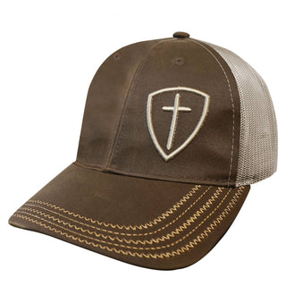 Cross Shield Cap – Brown/Cream