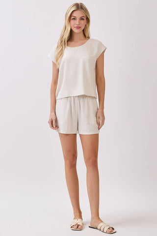 Sedona Ruffled Waist Elastic Shorts