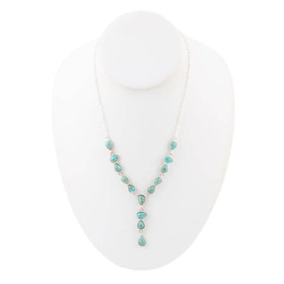 Durango Blue Turquoise and Silver Y-Necklace
