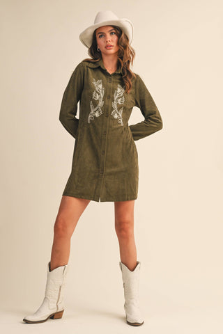 The Embroidered Shirt Dress She Wants