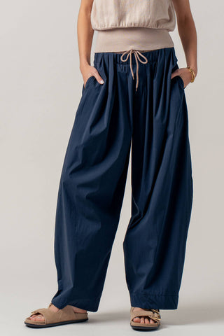 Contrast Waist Cocoon Leg Wide Pants | Laciann Collective