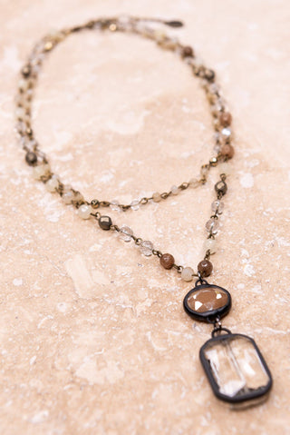 Micah Necklace in Bronze Taupe