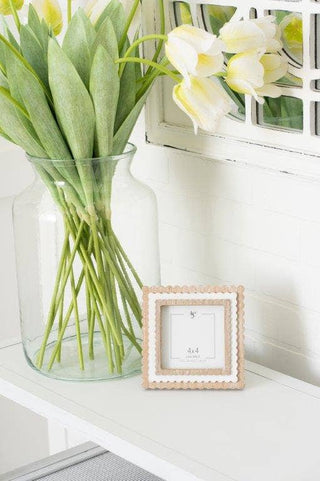 Scallop Wood Frame Photo 4x4 Photo