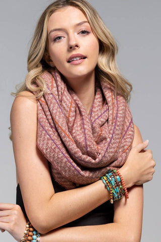 Herringbone Pattern Infinity Scarf