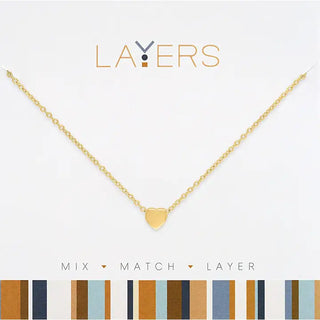 Dusk Heart Gold Layers Necklace