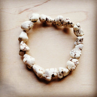 White Turquoise Nugget Bracelet