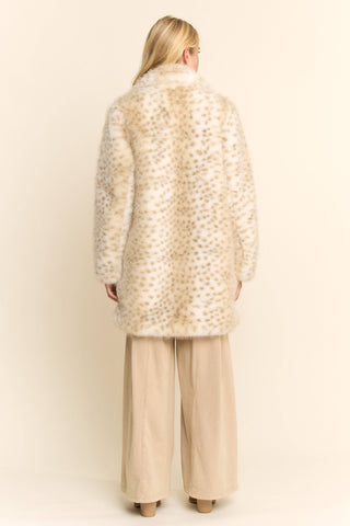 TRICOLOR FAUX FUR COAT