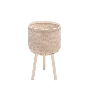 White Wood Tripod Planter Stand – Set of 3 (11, 13, 15 in.)