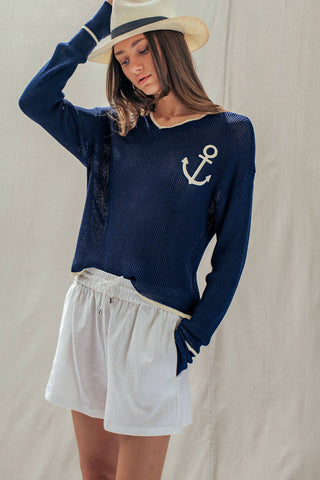 Linen Blend Elastic Waist Drawstring Shorts